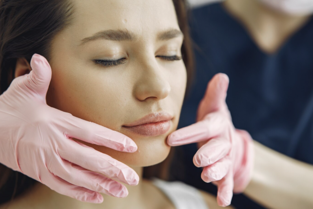 Jawline contouring Botox treatment to slim and define facial shape