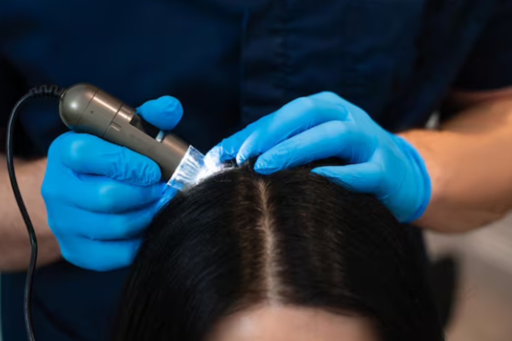 Hair GFC Treatment for reducing hair fall and promoting natural hair growth at Emara Skin Clinic
